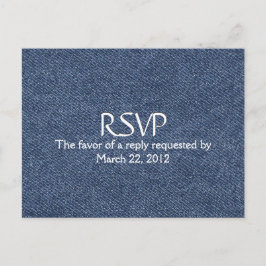 Azul Jeans RSVP com Escolha de Menu