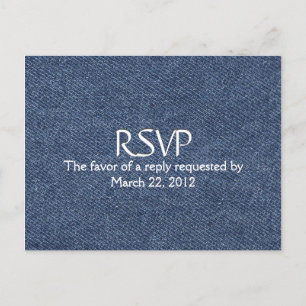 Azul Jeans RSVP com Escolha de Menu