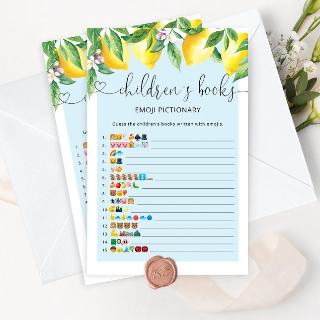 Azul, limão, livros infantis, jogo de emoji (Criador carregado)