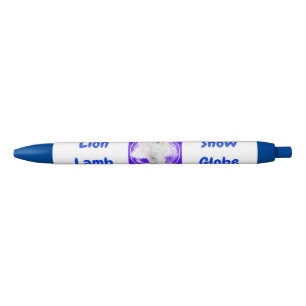 Azul Lion Lamb Simpatia Pet Escrevendo Caneta