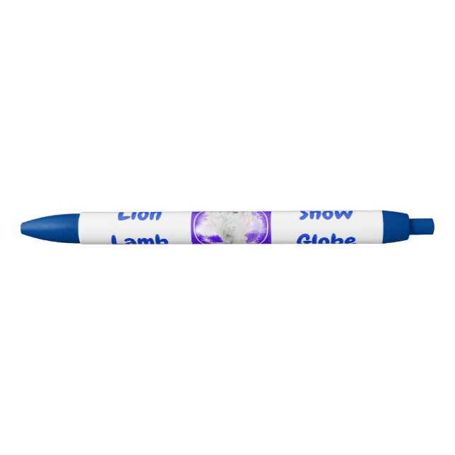 Azul Lion Lamb Simpatia Pet Escrevendo Caneta (Frente)