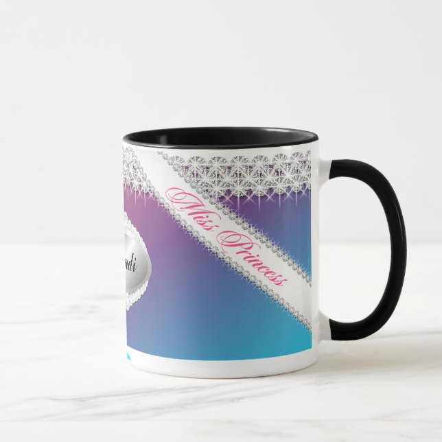 Azul louro personalizado felicidade da caneca | do (Direita)