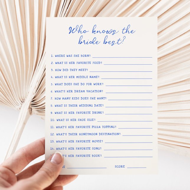 Azul manuscrito Quem conhece o melhor cartão da no (Criador carregado)