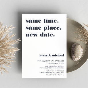 Azul Marinho Anúncio de adiamento de casamento m