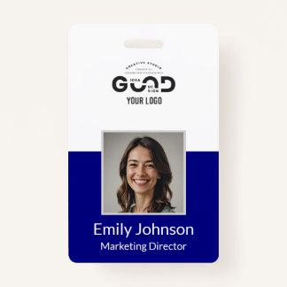 Azul Marinho | Crachá de Segurança da Empresa para