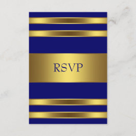 Azul Marinho Dourado RSVP