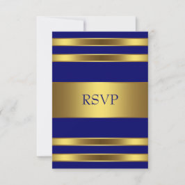 Azul Marinho Dourado RSVP