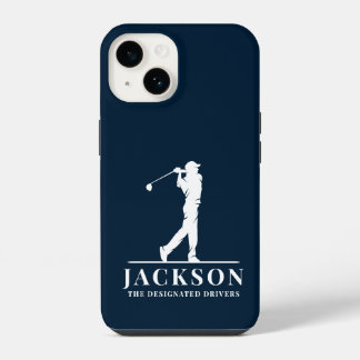 Azul Marinho Golfer Monograma Personalizado