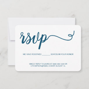 Azul Marinho RSVP sem assento reservado pelo corre