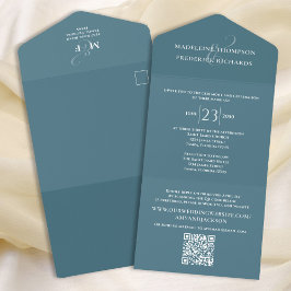 Azul minimalista moderno | RSVP de Código QR