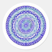 Azul místico, adesivos Mandala