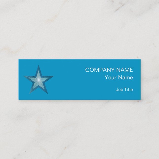 Azul-modelo de cartão de negócios azul esbranquiça (Frente)