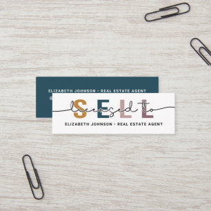 Azul Moderno Licenciado para Vender Cartão de visi