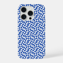 Azul moderno xadrez redemoinho retrô