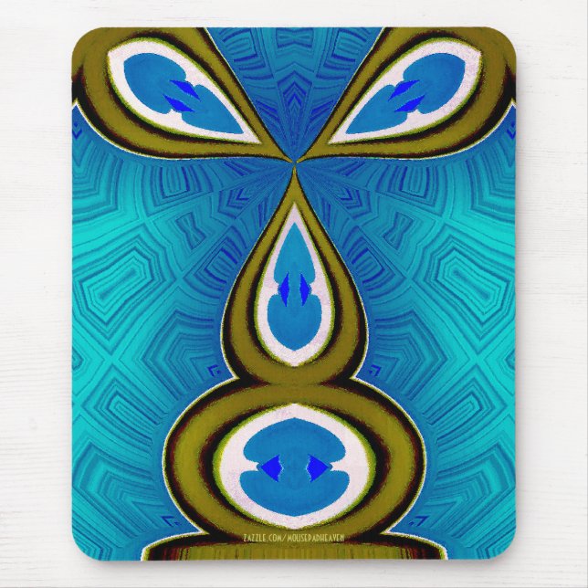 Azul Mousepad do coelho (Frente)
