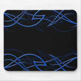 Azul na "elegância preta" Mousepad