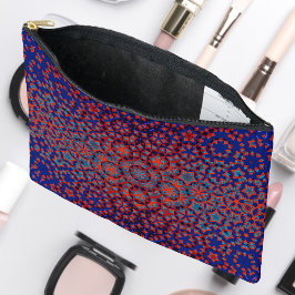 Azul Negrito E Padrão Vermelho Saco Cosmético