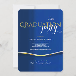 Azul no Convite para Graduação Azul