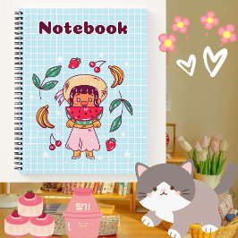 💙 azul ✨ 🌸 notebook para sua filha