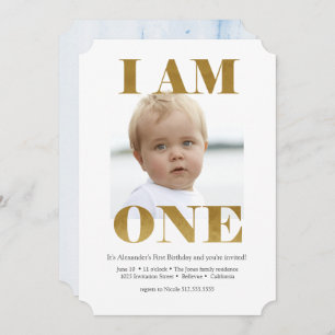 Azul Pálido Moderno + Convites ao primeiro anivers