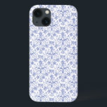 Azul Periwinkle Personalizado no Floral Decorativo<br><div class="desc">Um bonito Caso-Amado para proteger seu smartphone da Samsung Galaxy Note 4, com um padrão de ogee tradicional de contornos de flor Blue Periwinkle em um fundo branco que você pode mudar se quiser. Parte da coleção Posh e Painterly 'Periwinkle Patch', este padrão pode ser facilmente ajustado para ajustado qualquer...</div>