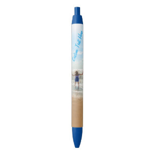 Azul Personalizar a Caneta de Fotografias com Texto