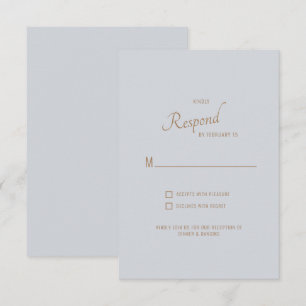 Azul Poeirento Resposta de Casamento Texto Dourado