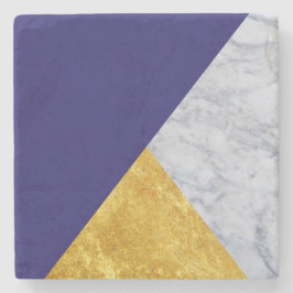 Azul + Porta copos de pedra Dourado de mármore