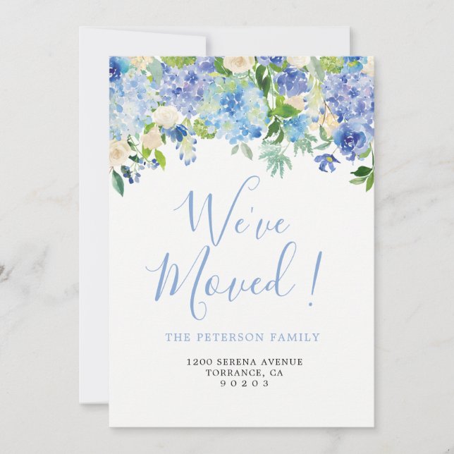 Azul que nos movemos | Movendo Cartões de Anúncio (Frente)