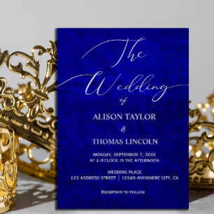 Azul Real Escuro com Arranhões Convite