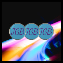 Azul Roxo Monograma ou Escolha Sua Própria Cor