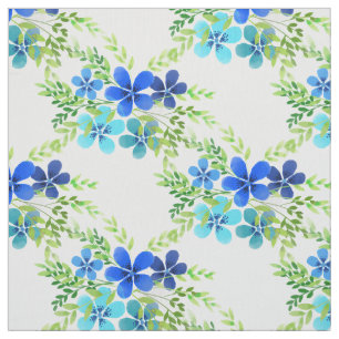 Azul sem fim Esqueça-me Não Flores Tecido