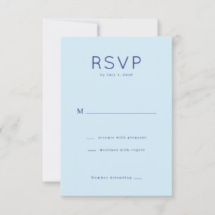 Azul Sereno Minimalista RSVP