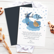 Azul Sobre O Cartões de agradecimentos Do Urso Dor