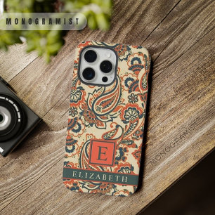 Azul Teal Rosa Pêssego Laranja Paisley Personalizá