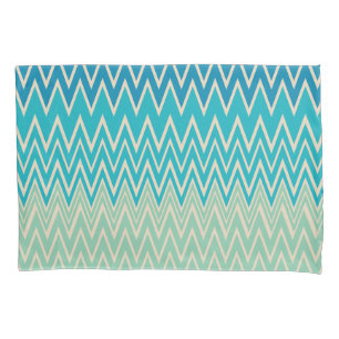 Azul Teal, Turquesa e Zigzags Verdes