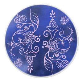 Azul-tração cerâmica decorativa/púrpura