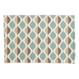 Azul turquesa marrom Moderno Retro Vintage Meados 