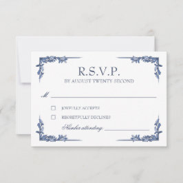 Azul Vintage Crista Monograma RSVP