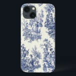 Azul, Vintage Toile<br><div class="desc">Toile de vintagem azul em presentes únicos,  como travesseiros decorativos,  mouses pads,  toalhas de cozinha,  azulejos de jardim/cozinha,  capas de telefone e muito mais.</div>