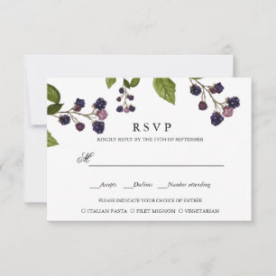 AzulBerry  ESCOLHA DE REFEIÇÕES DE RSVP DE CASAM