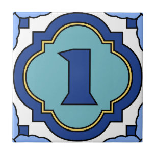 Azulejo 1 do endereço do número da ilha de