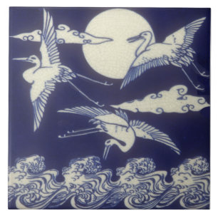 Azulejo 3 de gruas aníticas japonesas