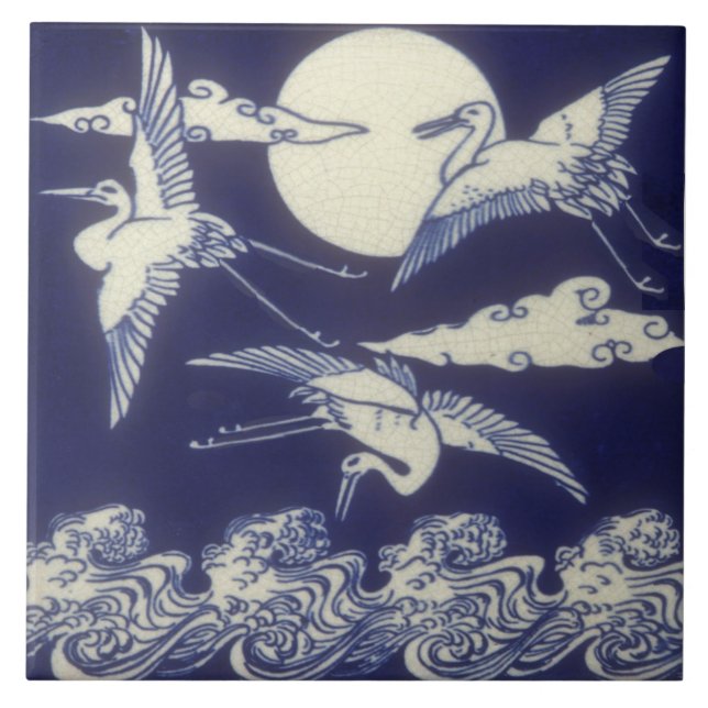 Azulejo 3 de gruas aníticas japonesas (Frente)