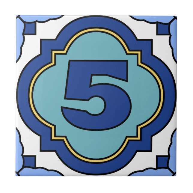 Azulejo 5 do endereço do número da ilha de (Frente)