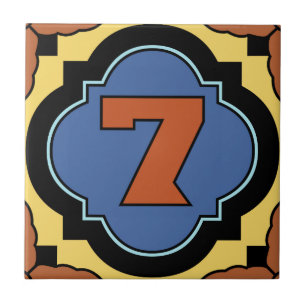 Azulejo 7 do endereço do número da ilha de