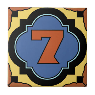 Azulejo 7 do endereço do número da ilha de