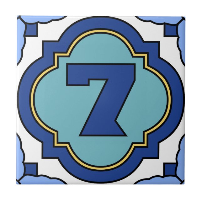 Azulejo 7 do endereço do número da ilha de (Frente)