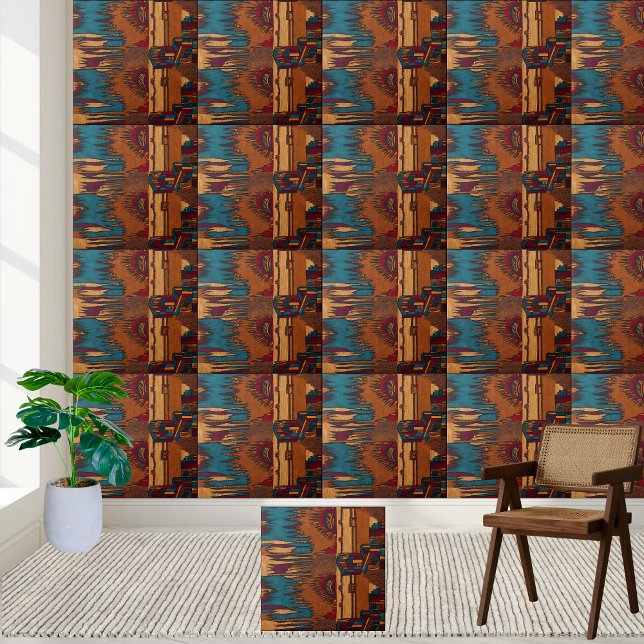 Azulejo Africano Inspirado Tribal para Interiores  (Tribal Inspired African Tile for Global Interiors)