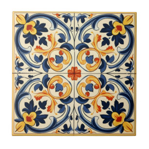 Azulejo Amarelo Azul Italiano